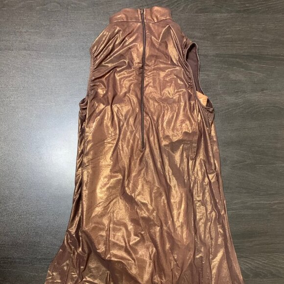 Revolution Brown Foil Mesh Spandex Dress Dance Costume SA (Adult Small) - Picture 2 of 5